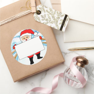 Sticker Rond Balises Nom du parti Enfants Noël