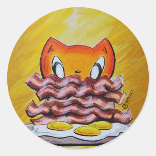 Sticker Rond Balises : Parce que Bacon (Devant)