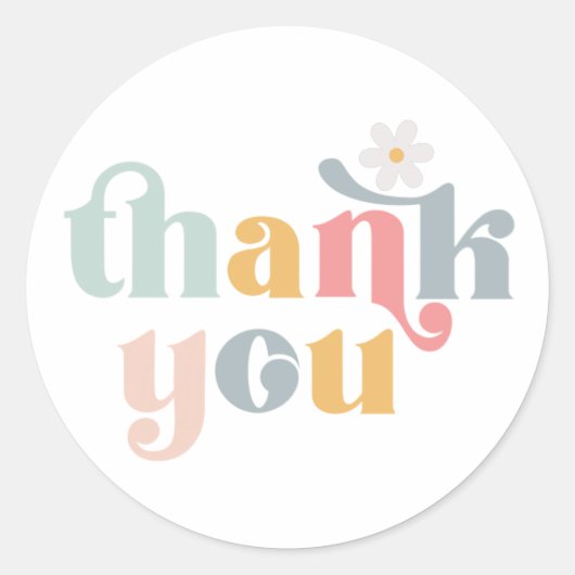 Sticker Rond Balises super Retro Merci Favor (Devant)