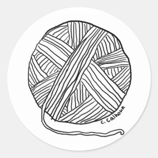 Sticker Rond Ball o'Yarn