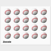 Sticker Rond Balle de baseball (Feuille)
