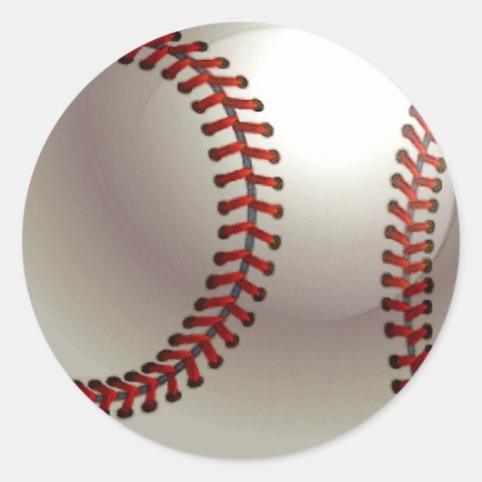 Sticker Rond Balle de baseball (Devant)