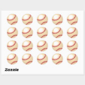 Sticker Rond Balle de baseball (Feuille)