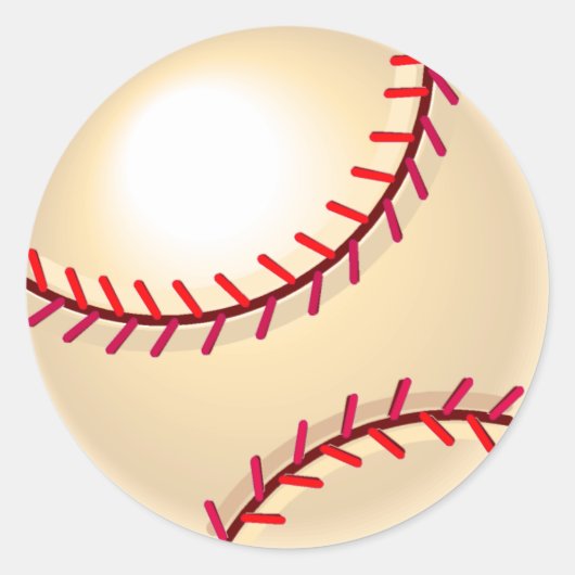 Sticker Rond Balle de baseball (Devant)