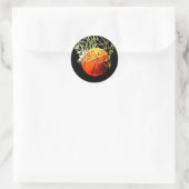 Sticker Rond Balle de basket (Sac)