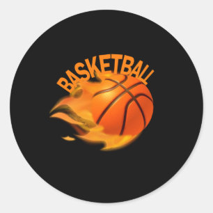 Sticker Rond Balle de basket-ball 2