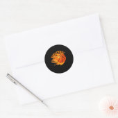 Sticker Rond Balle de basket-ball 2 (Enveloppe)