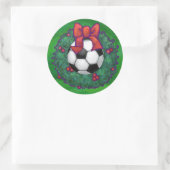 Sticker Rond Balle de football Noël (Sac)