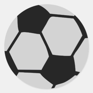 Sticker Rond balle de football noir blanc