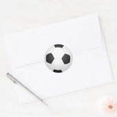 Sticker Rond Balle de football noir et blanc classique (Enveloppe)