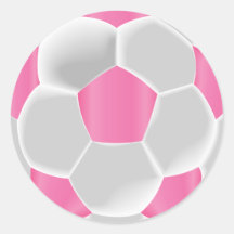 Balle de football rose et blanc