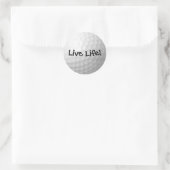 Sticker Rond balle de golf blanche avec citation (Sac)