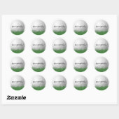 Sticker Rond balle de golf blanche dans l'herbe (Feuille)