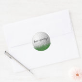 Sticker Rond balle de golf blanche dans l'herbe (Enveloppe)