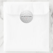 Sticker Rond Balle de golf blanche texturée avec nom et numéro (Sac)