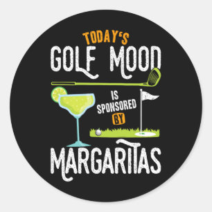 Sticker Rond Balle de golf Humeur de golf d'aujourd'hui avec Ma