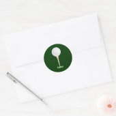 Sticker Rond Balle de golf sur un tee. Devant ! (Enveloppe)
