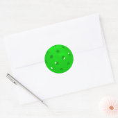Sticker Rond Balle de Pickleball Vert Néon (Enveloppe)