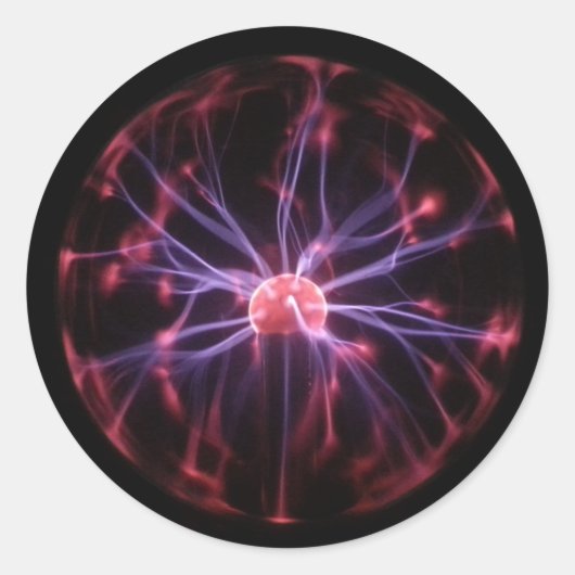 Sticker Rond Balle de plasma (Devant)