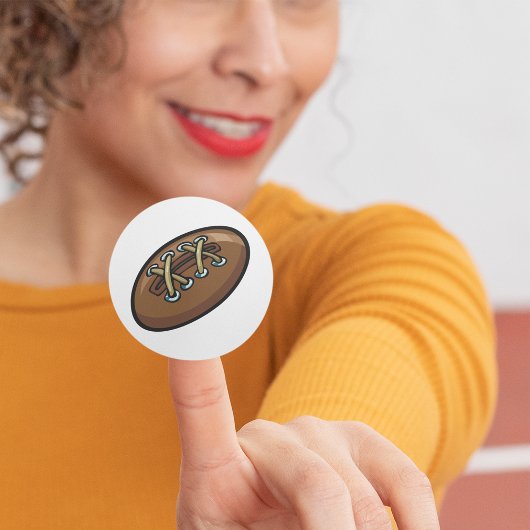 Sticker Rond Balle de rugby
