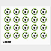 Sticker Rond Balle de soccer en dessin (Feuille)