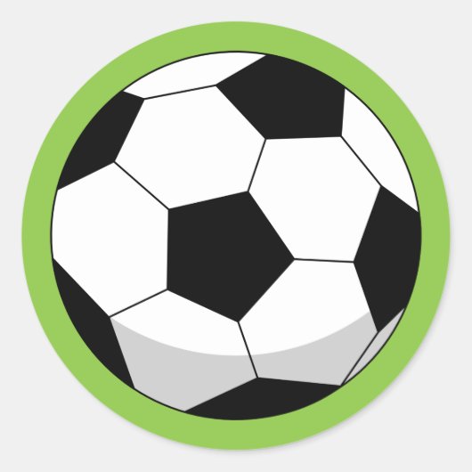 Sticker Rond Balle de soccer en dessin (Devant)
