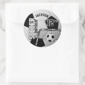 Sticker Rond Balle de soccer noir et blanc (Sac)