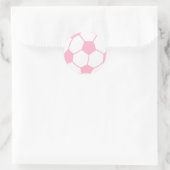Sticker Rond Balle de soccer rose clair (Sac)