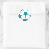 Sticker Rond Balle de soccer verte turquoise (Sac)