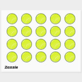 Sticker Rond balle de tennis jaune (Feuille)