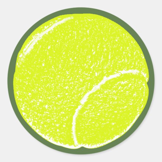 Sticker Rond balle de tennis jaune (Devant)