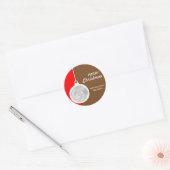 Sticker Rond Balle décorative de Noël (Enveloppe)