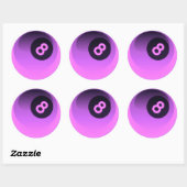 Sticker Rond Balle en néon 8 violet (Feuille)