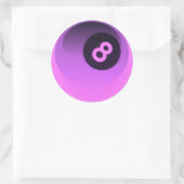 Sticker Rond Balle en néon 8 violet (Sac)