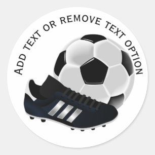 Sticker Rond Balle et chaussure de football