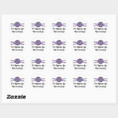 Sticker Rond Balle violette de fils et crochets Crochet (Feuille)