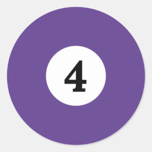 Sticker Rond Balle violette solide Billiard 4