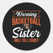 Sticker Rond Baller Family Basketball Devis Pour Un Si De Baske (Devant)