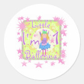 Sticker Rond Ballerina 1er anniversaire (Devant)