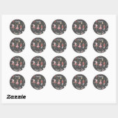 Sticker Rond Ballerina Ballet Nutcracker Merci d'anniversaire (Feuille)