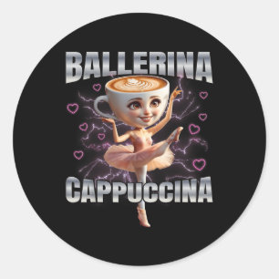 Sticker Rond Ballerina Cappuccino