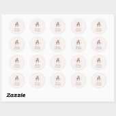 Sticker Rond Ballerina Chaussures Bow rose or bébé fille douche (Feuille)