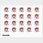 Sticker Rond Ballerina Girl (Feuille)