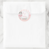 Sticker Rond Ballerina Pink Tutu Fleurs (Sac)