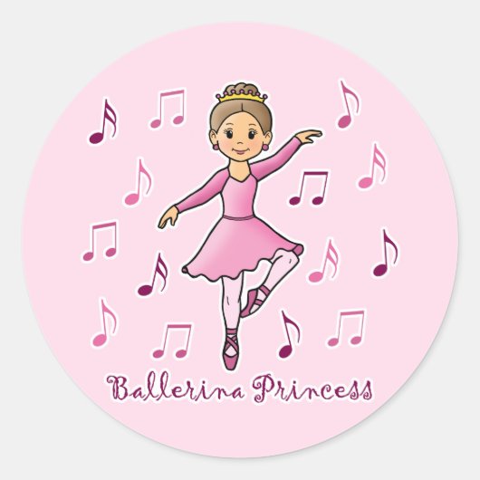 Sticker Rond Ballerina Princess (Devant)