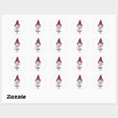 Sticker Rond Ballerina rose (Feuille)