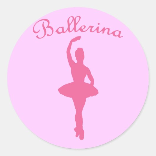Sticker Rond Ballerina Silhouette (Devant)