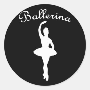 Sticker Rond Ballerina Silhouette
