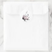 Sticker Rond Ballerina Stretch en rose (Sac)