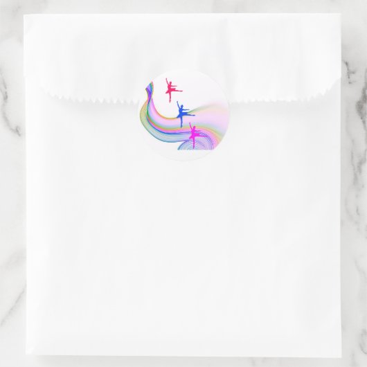 Sticker Rond Ballerina's sticker. (Sac)